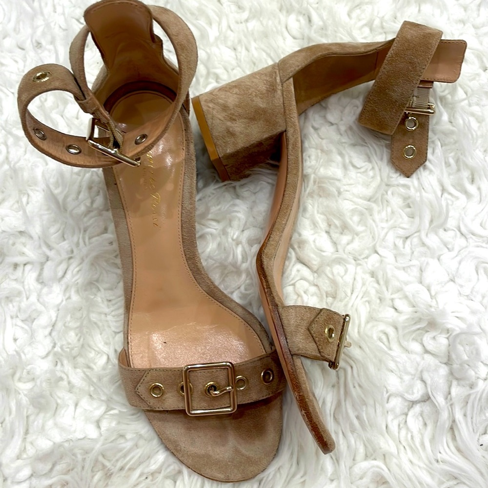 Gianvito Rossi block heel suede sandals